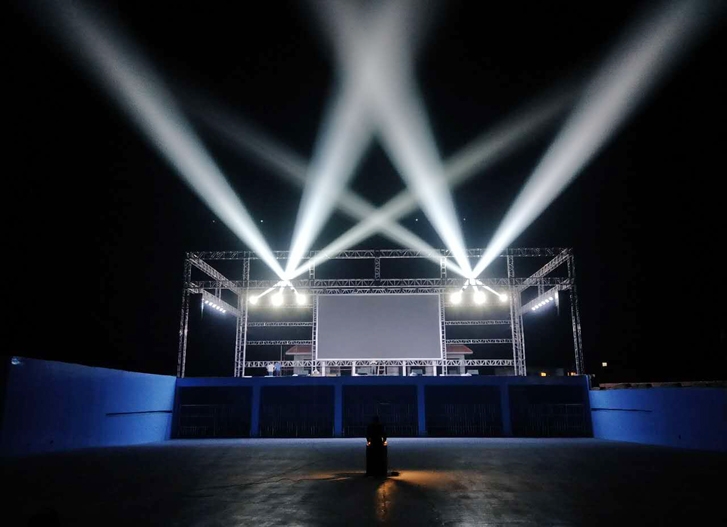 延安美源山水游乐谷室外舞台音响灯光工程